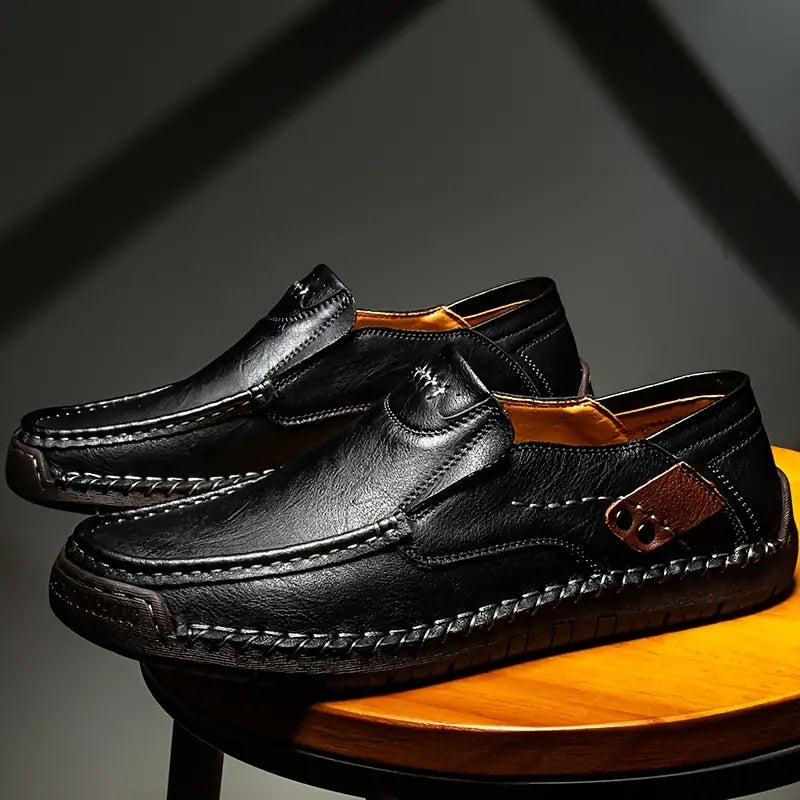 🧱 Confort Tout au Long de la Journée | Chaussures en Cuir de Veau Classiques pour Homme 👞【-50%】