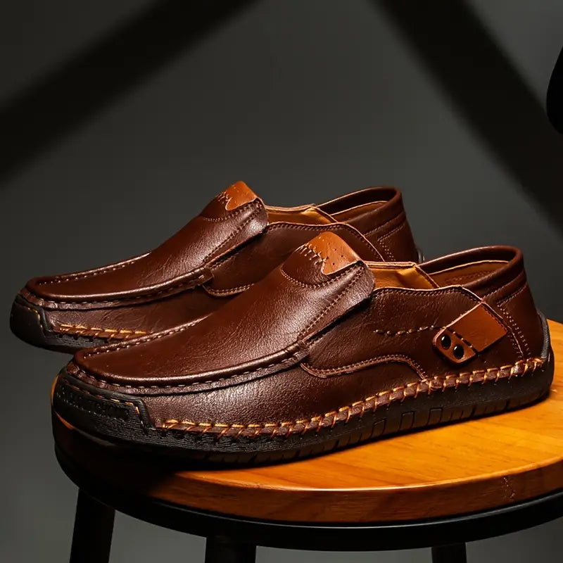 🧱 Confort Tout au Long de la Journée | Chaussures en Cuir de Veau Classiques pour Homme 👞【-50%】