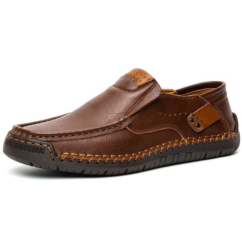 🧱 Confort Tout au Long de la Journée | Chaussures en Cuir de Veau Classiques pour Homme 👞【-50%】