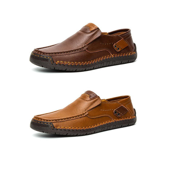 🧱 Confort Tout au Long de la Journée | Chaussures en Cuir de Veau Classiques pour Homme 👞【-50%】