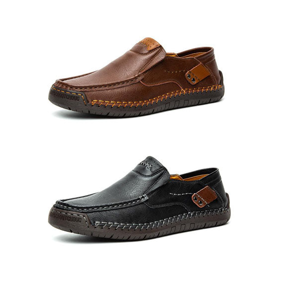 🧱 Confort Tout au Long de la Journée | Chaussures en Cuir de Veau Classiques pour Homme 👞【-50%】