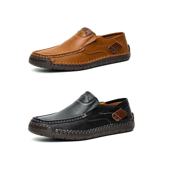 🧱 Confort Tout au Long de la Journée | Chaussures en Cuir de Veau Classiques pour Homme 👞【-50%】