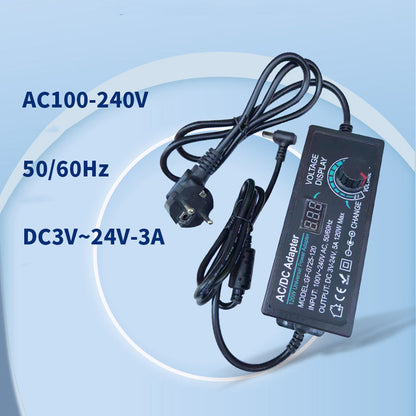 🔌⚡ 53% de réduction ! Adaptateur secteur universel réglable 3V–24V/3A – Écran numérique, protection intelligente & compatible avec routeurs, LED, caméras
