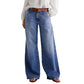 👖50 % de réduction✨ Jean vintage taille haute à jambes larges pour femme