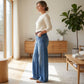 👖50 % de réduction✨ Jean vintage taille haute à jambes larges pour femme