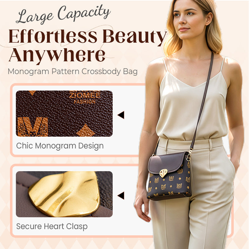 Sac à bandoulière pour femme à motif monogramme
