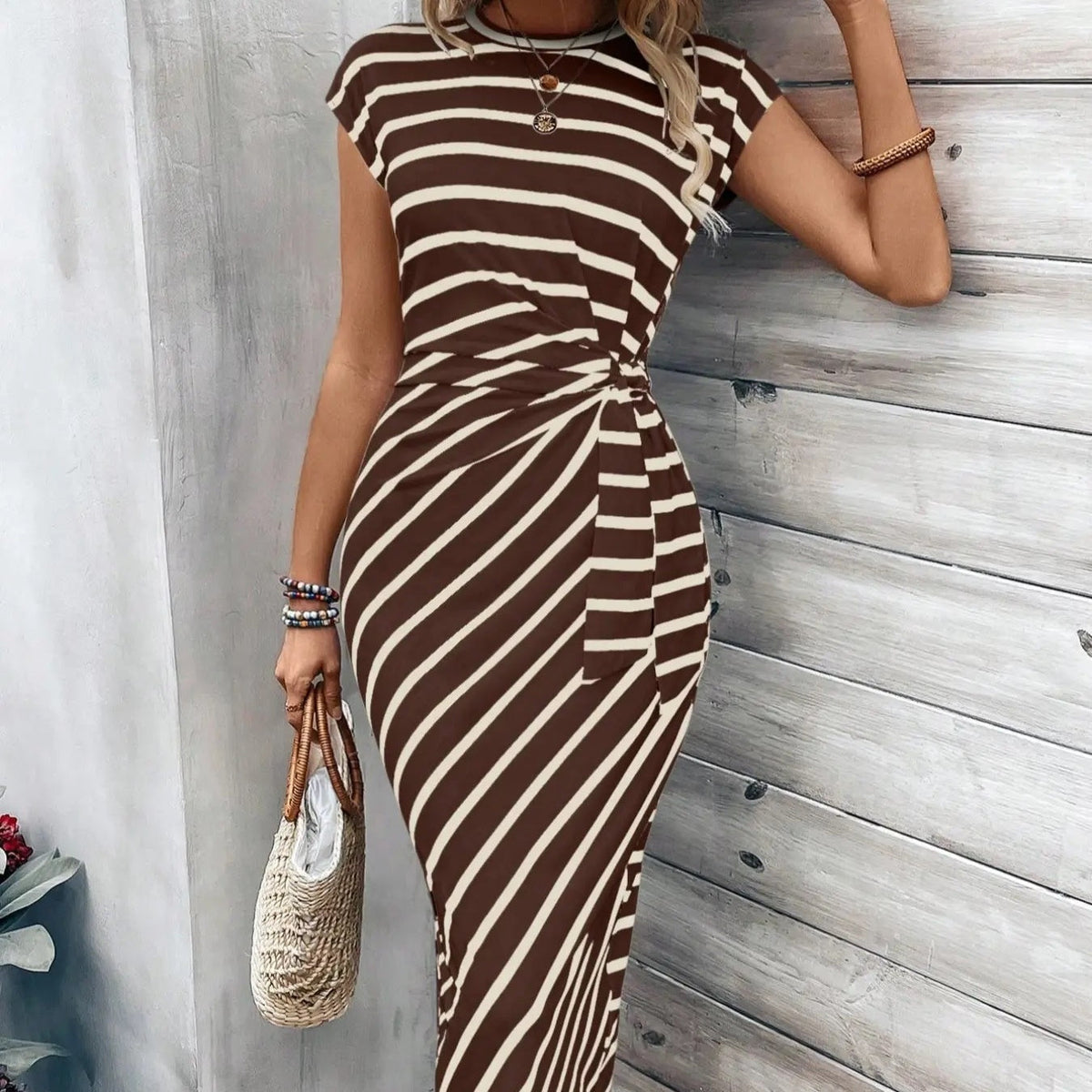 🔥 DERNIER JOUR DE SOLDES – 50% DE RÉDUCTION !! 💕 Robe Élégante à Taille Nouée pour Femme – Extensible, Flatteuse & Parfaite de Jour comme de Nuit ! 🌞🌙