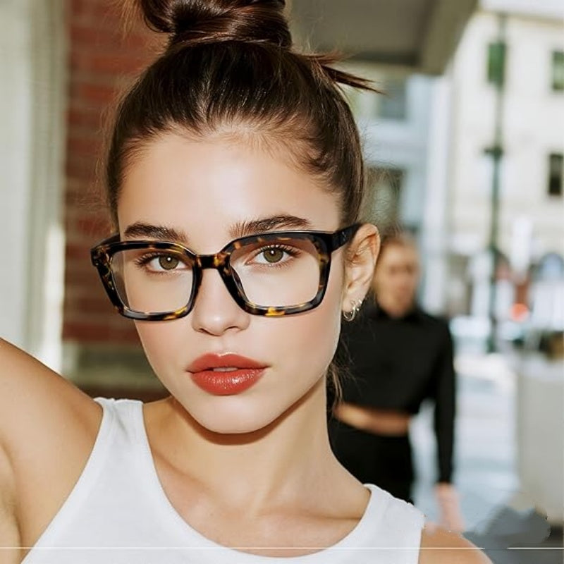 Lunettes rétro carrées anti-lumière bleue