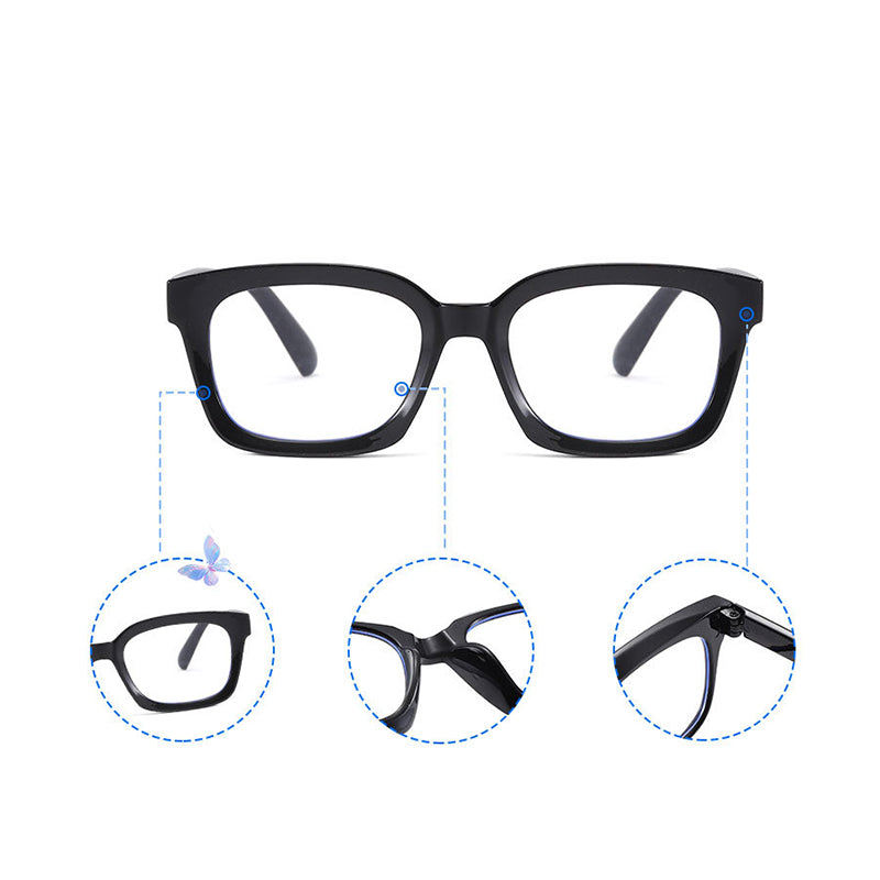 Lunettes rétro carrées anti-lumière bleue