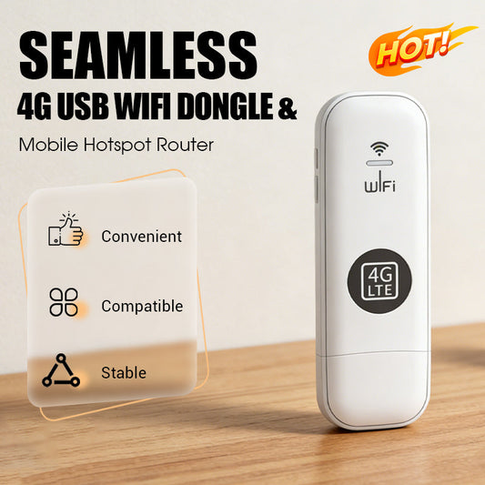 💎50% DE RÉDUCTION ! 💎 Clé USB WiFi 4G Portable – Hotspot Mobile Plug-and-Play, 150 Mbps & Compact