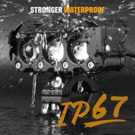 💎50% DE RÉDUCTION ! 💎 Feux Auxiliaires LED Moto – 4500 Lumens, 2 Modes (Jaune/Blanc) & Étanchéité IP67