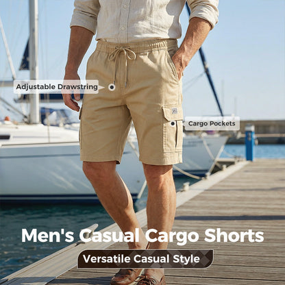 🩳 50% DE RÉDUCTION 💥 Short cargo léger à cordon – Tissu respirant, multi-poches & coupe confort – Parfait pour le quotidien, les voyages ou les journées actives – polyvalent et pratique 👖
