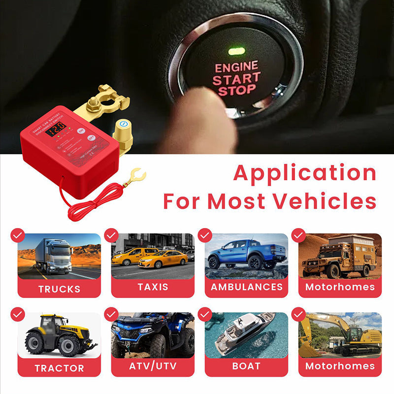 Interrupteur antivol de déconnexion de batterie de voiture avec télécommande