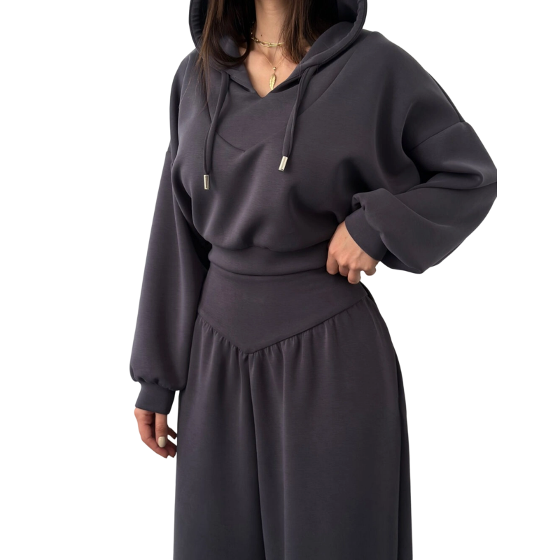 📢📢52 % de réduction !!⏰Women's Crop Hoodie & Wide-Leg Pants Set