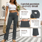 Pantalon évasé extensible taille haute pour femme