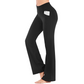 Pantalon évasé extensible taille haute pour femme