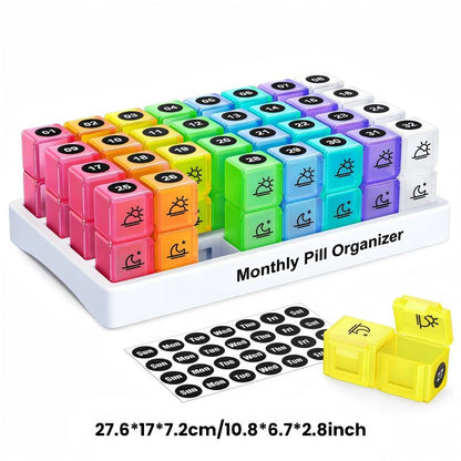 Pilulier mensuel portable de 31 jours