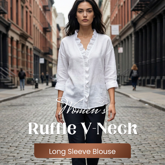 💐50% DE RÉDUCTION✨Haut à Volants Romantique – Élégance Quotidienne, du Bureau au Brunch🥐