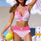 💃DERNIER JOUR 56 % DE RÉDUCTION !!✨Bikini sexy à imprimé et bretelles nouées dans le cou