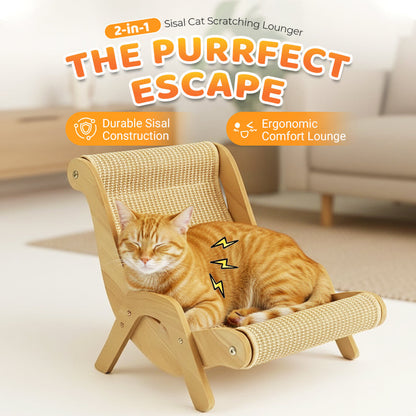 📢50 % de réduction !! ⏰Lit griffoir 2 en 1 en sisal pour chat