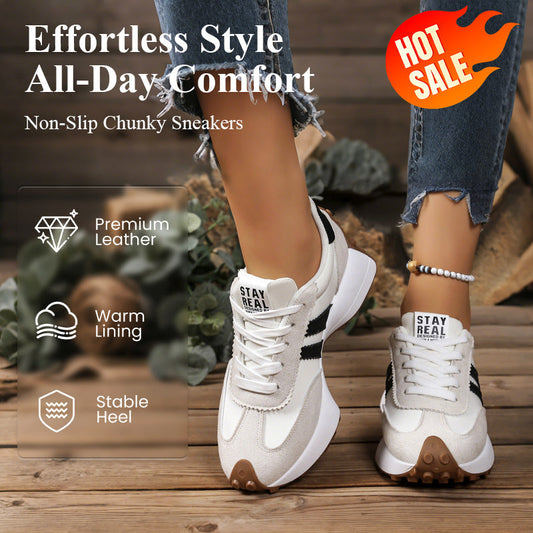 💎 58% DE RÉDUCTION ! 💎 Baskets Épaisses Antidérapantes Décontractées pour Femmes – Confort Toute la Journée, Semelle Amortie & Style Polyvalent 🏃‍♀️👟