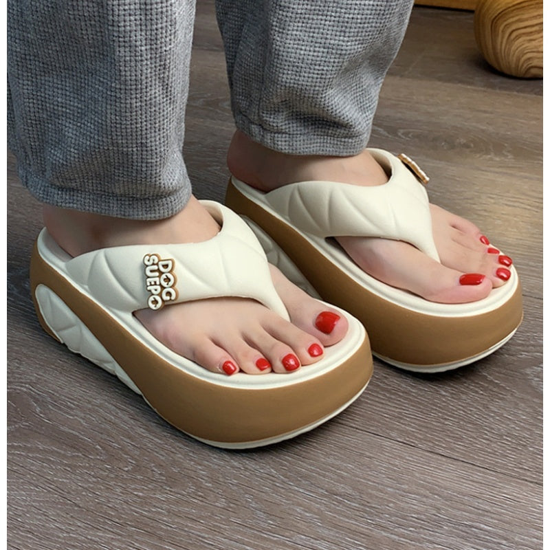 💎 50% DE RÉDUCTION ! 💎 Tongs à Plateforme Bicolores pour Femmes – Semelle Épaisse, Confort EVA & Style Été 2026 🌸👡