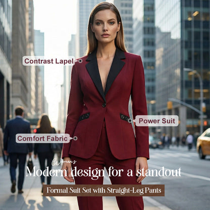 Ensemble costume formel moderne avec pantalon à jambes droites