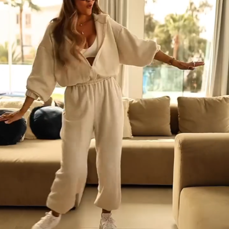 💎 61% DE RÉDUCTION !! 💎 Combinaison Décontractée à Capuche pour Femme – Coton Respirant, Coupe Ample & Poches Pratiques 🌿🧥