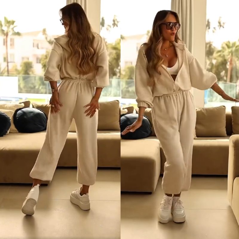 💎 61% DE RÉDUCTION !! 💎 Combinaison Décontractée à Capuche pour Femme – Coton Respirant, Coupe Ample & Poches Pratiques 🌿🧥