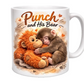 ☕🐒Tasse en céramique de singe mignon "Punch and His Bear"