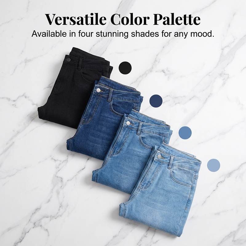 💎 50% DE RÉDUCTION ! 💎 Jean Évasé Stretch Taille Haute pour Femme – Effet Push-Up, Tissu 4 Sens & Silhouette Allongée