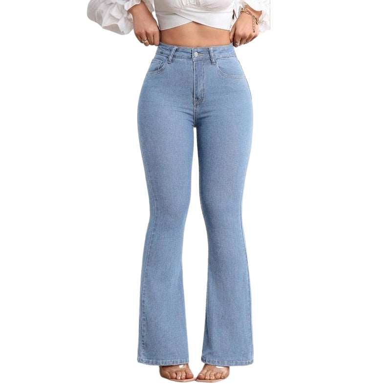 💎 50% DE RÉDUCTION ! 💎 Jean Évasé Stretch Taille Haute pour Femme – Effet Push-Up, Tissu 4 Sens & Silhouette Allongée