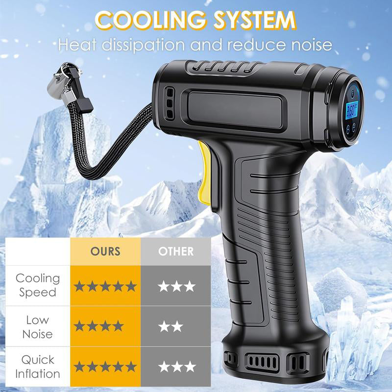 💎 55% DE RÉDUCTION ! 💎 Compresseur d’Air Portable Sans Fil avec Affichage Numérique – Gonflage Rapide, Préréglage Intelligent & Lampe LED 🔋🚗