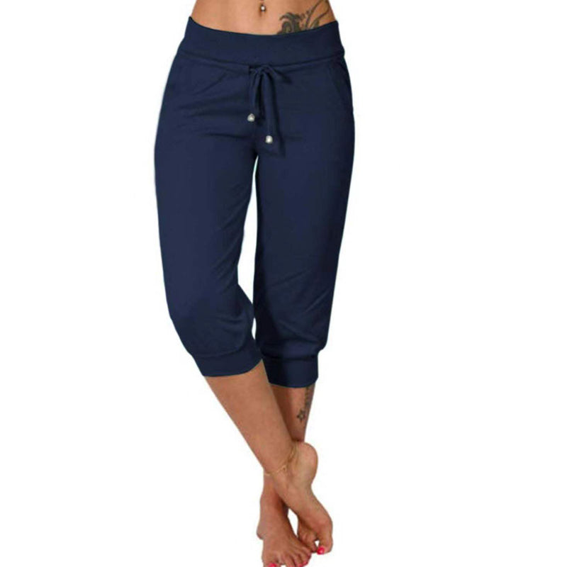 💎 54% DE RÉDUCTION ! 💎 Pantalon de Jogging 3/4 Taille Haute – Coupe Slim, Cordon Ajustable & Poches Pratiques (6 Couleurs, S–3XL) 👖🌸
