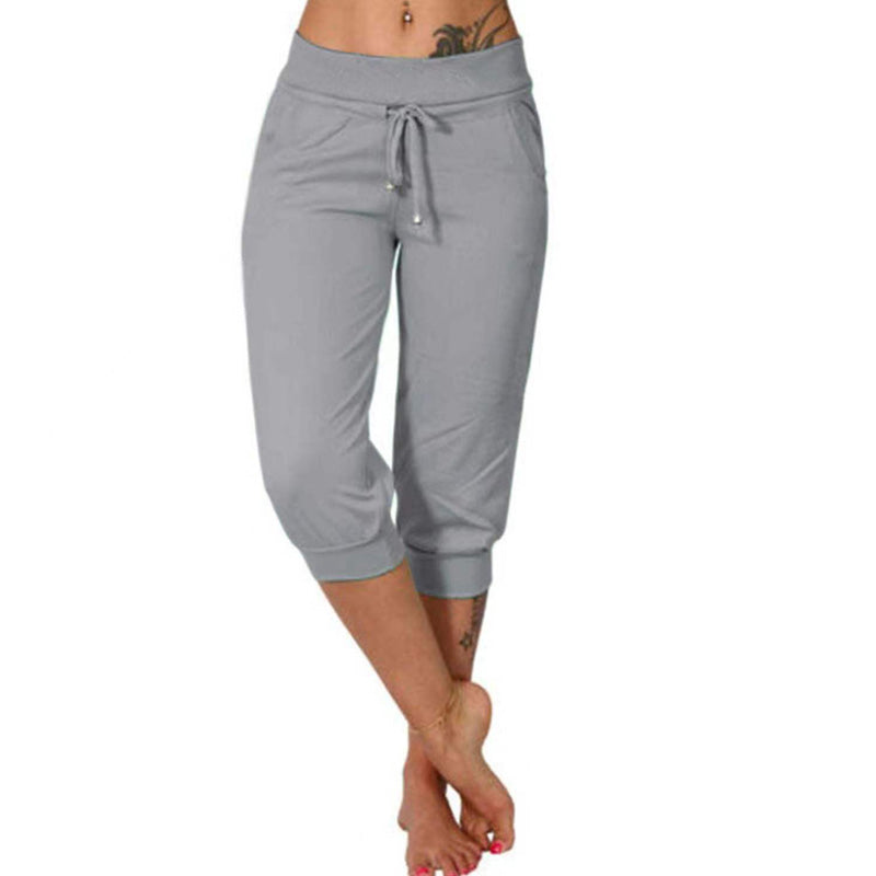 💎 54% DE RÉDUCTION ! 💎 Pantalon de Jogging 3/4 Taille Haute – Coupe Slim, Cordon Ajustable & Poches Pratiques (6 Couleurs, S–3XL) 👖🌸
