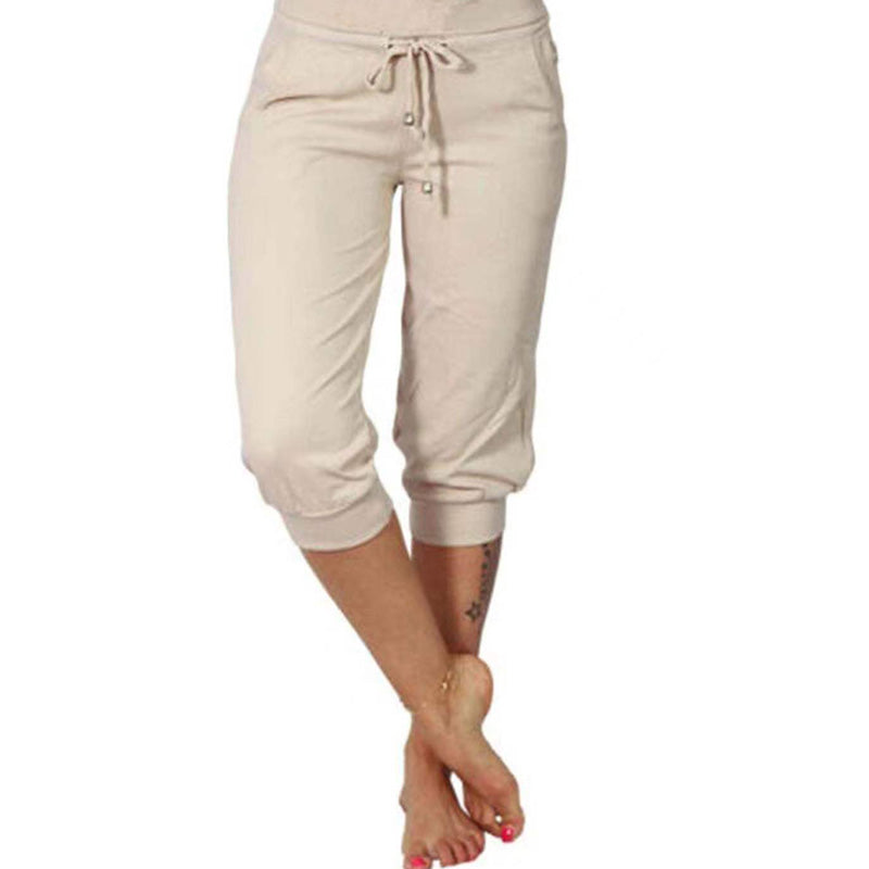 💎 54% DE RÉDUCTION ! 💎 Pantalon de Jogging 3/4 Taille Haute – Coupe Slim, Cordon Ajustable & Poches Pratiques (6 Couleurs, S–3XL) 👖🌸