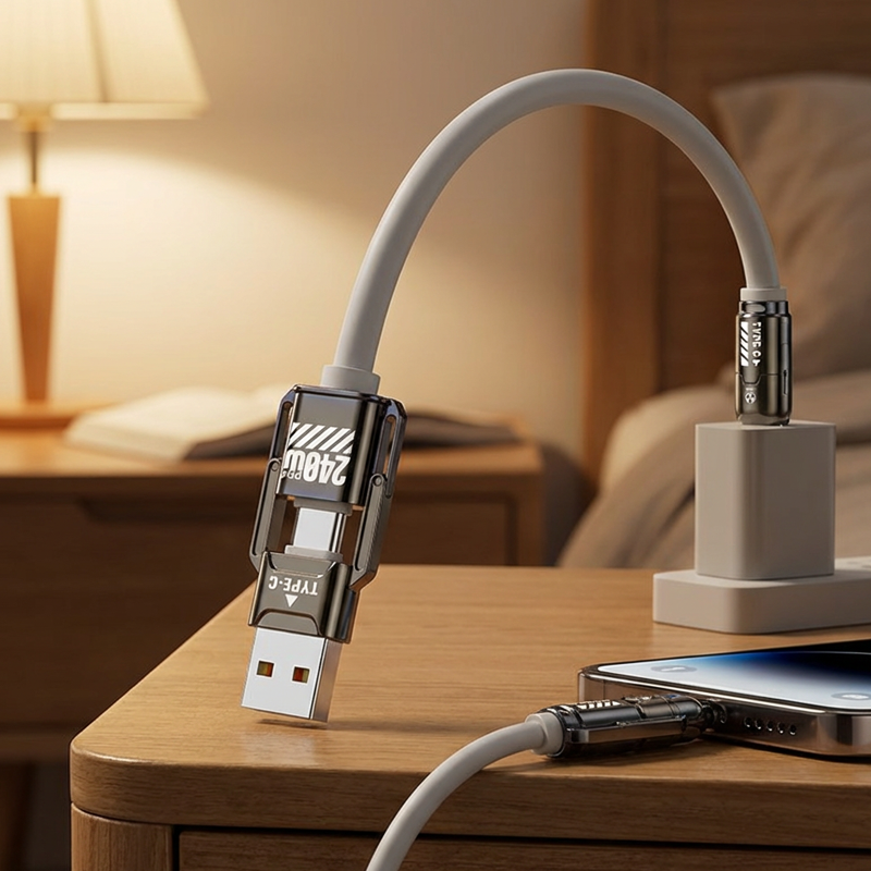 Câble de charge rapide 4-en-1 haute puissance