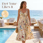 💐50% DE RÉDUCTION ! Robe Midi à Bretelles Fines – Chic en Ville comme à la Plage 🏖️✨【Prix Doux】