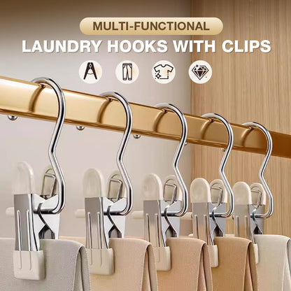 Porte-vêtements Invisibles Multi-Pinces | Pour un Balcon Range 👚