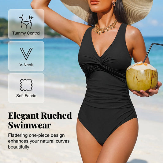 👙✨ 50 % de réduction ! 💃 Maillot de bain sculptant — Coupe ajustée