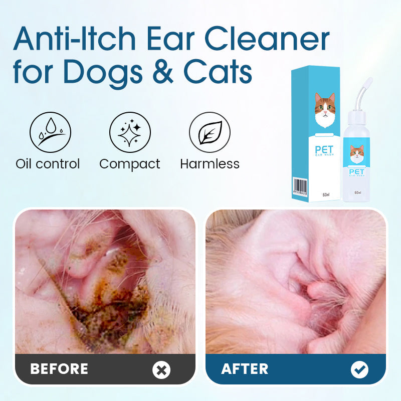 🐶🐱 Nettoyant pour oreilles, soulage les démangeaisons chez les chiens et les chats