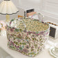 🌸 Panier de rangement portable en tissu floral : élégance vintage et praticité combinées ! 🌟