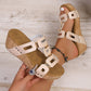 Sandales confortables à talons compensés