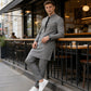 👔 61% DE RÉDUCTION ! 🔥 Ensemble tunique pour homme - col montant, double boutonnage et respirant (S-5XL) pour une apparence élégante 🎩
