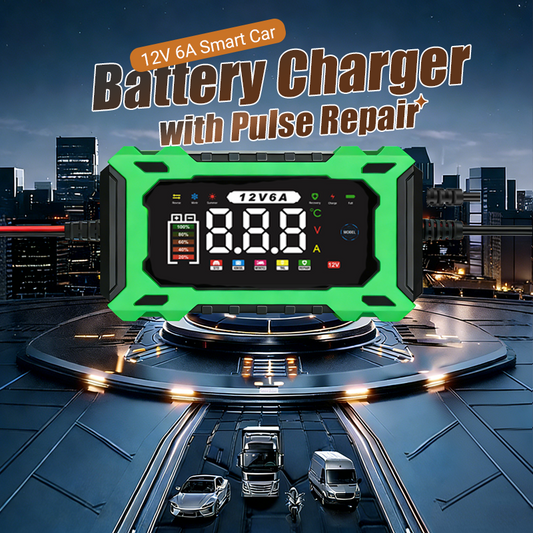 Chargeur de batterie de voiture intelligent 12 V 6 A avec fonction de réparation par impulsions