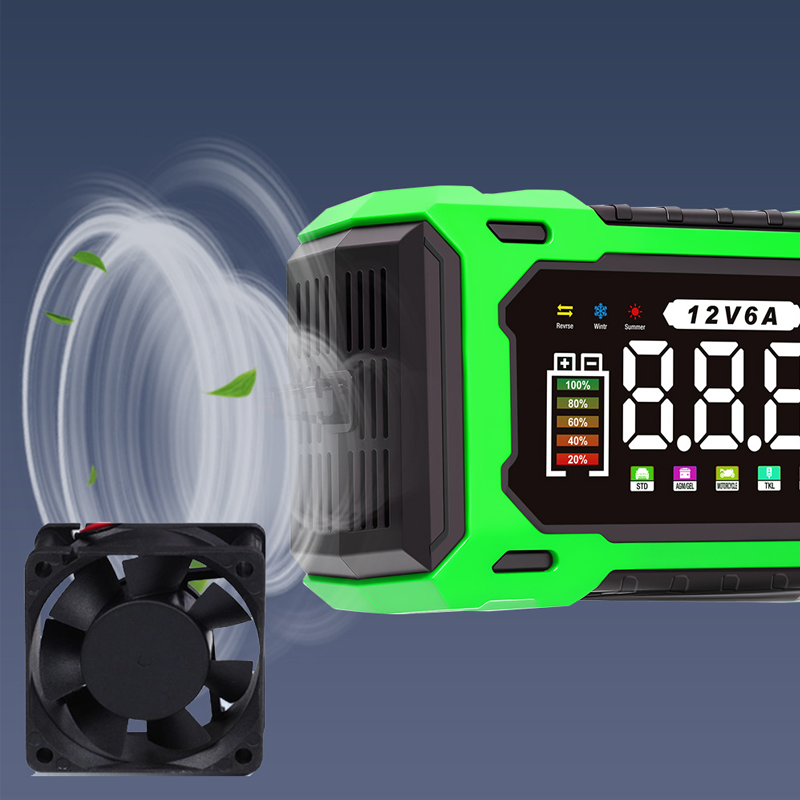 Chargeur de batterie de voiture intelligent 12 V 6 A avec fonction de réparation par impulsions