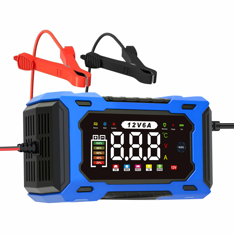 Chargeur de batterie de voiture intelligent 12 V 6 A avec fonction de réparation par impulsions