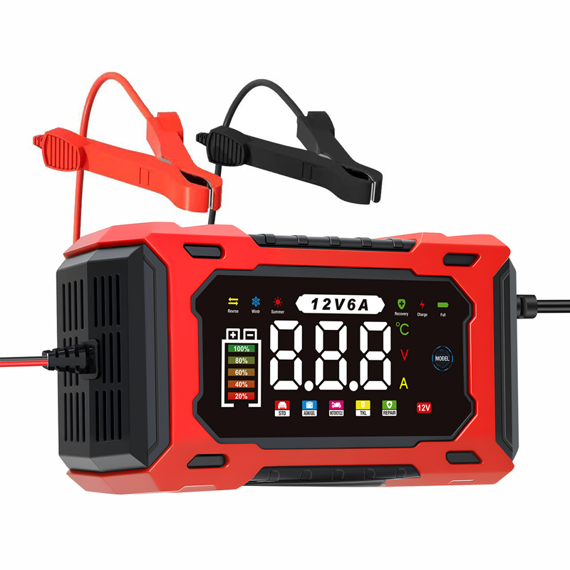 Chargeur de batterie de voiture intelligent 12 V 6 A avec fonction de réparation par impulsions