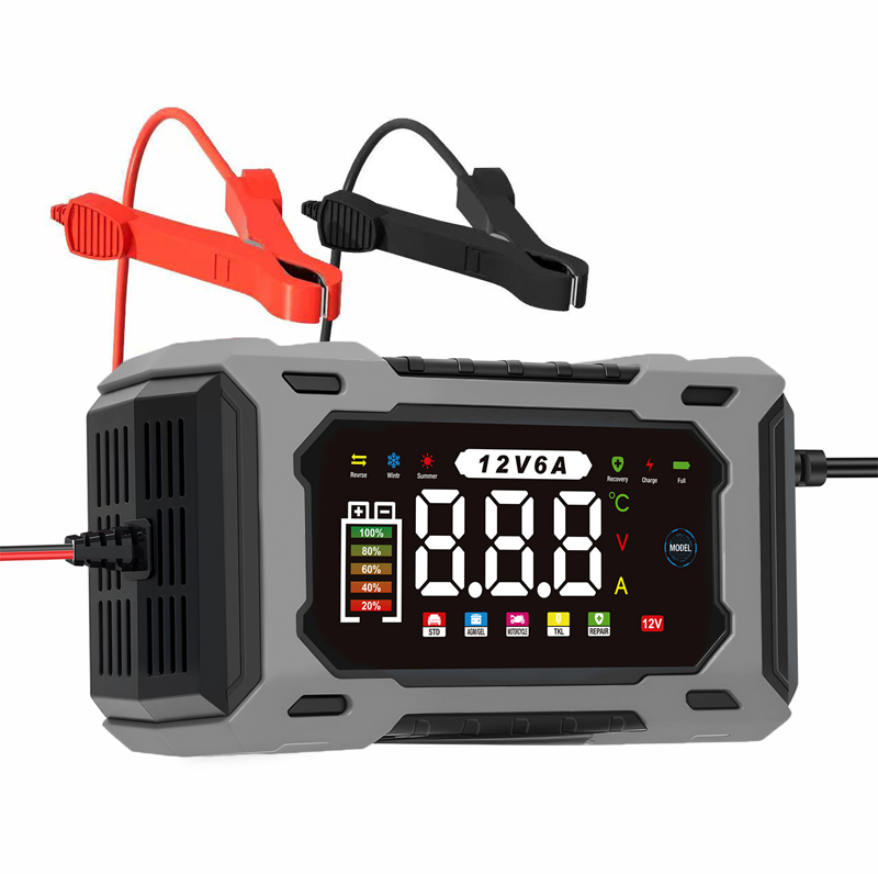 Chargeur de batterie de voiture intelligent 12 V 6 A avec fonction de réparation par impulsions