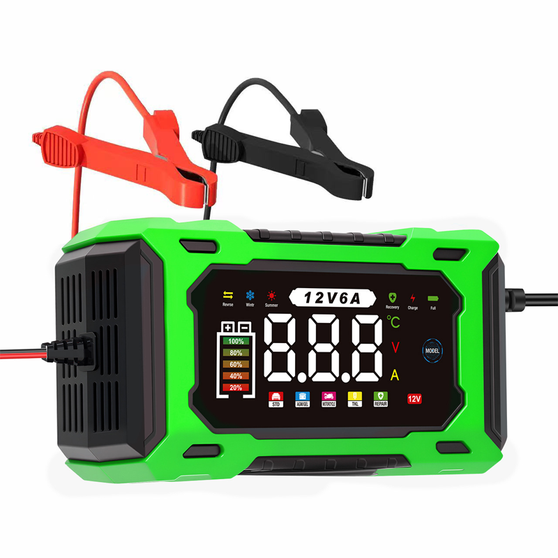 Chargeur de batterie de voiture intelligent 12 V 6 A avec fonction de réparation par impulsions